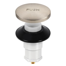 1 Pack 1068204 Bathtub Drain Stopper Replacement and Cover Compatible with Kohler Bathtub K-7272 K-7271 K-7259 K-7265, Bathroom Pop Up Tub Drain Stopper with 3/8'' Thread Studs (Brushed Nickel Cover)