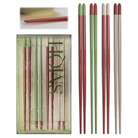 Aipeeo Chopsticks, 4 Pairs of Chopsticks, Reusable, Non-Slip Chopsticks, Chinese Chopsticks, Dishwasher Safe, Lightweight Chopsticks, Suitable for Adults