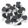 100 Pack of 30mm White Clothes Peg with 15mm Black