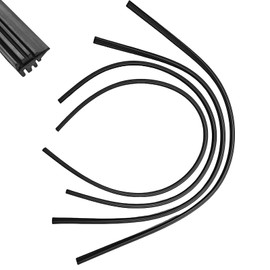 QKWL 4 PCS Car Wiper Blade Refills, Silicone Wiper Blade Inserts, Windshield Wiper Rubber Replacement, H: 0.22", W: 0.41", L: 25.5", DIY Cut To Suitable Size, Fits For Most Vehicles, Pickup Trucks etc