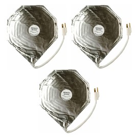 Farm Innovators B-9 44 Watt Economical Submersible Foil Outdoor DeIcer Heater for Garden Bird Baths (3 Pack)