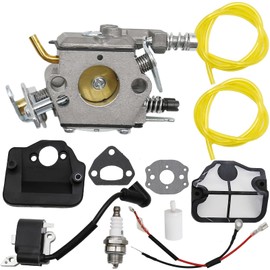 530071987 Carburetor Replacement for Husquvarna 36 41 136 137 141 142 Chainsaw Replacement for Zama C1Q-W29E Carb WT-834 WT-657 WT-529 WT-289 WT-285 WT-239 WT-202 Chainsaw with Air/Fuel Filter/Line