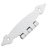 Rierdge 4 Pcs White Flush H-Hinges, Antique H-Shape Hinges for