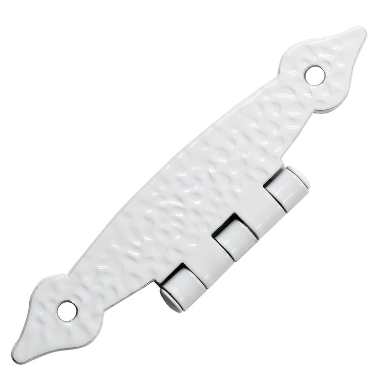 Rierdge 4 Pcs White Flush H-Hinges, Antique H-Shape Hinges for