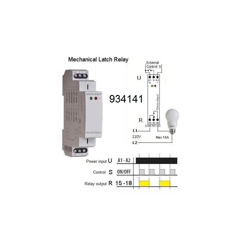 Memory and Latching Relay, Retentive Status, 12V, 24V, 110V 120V,