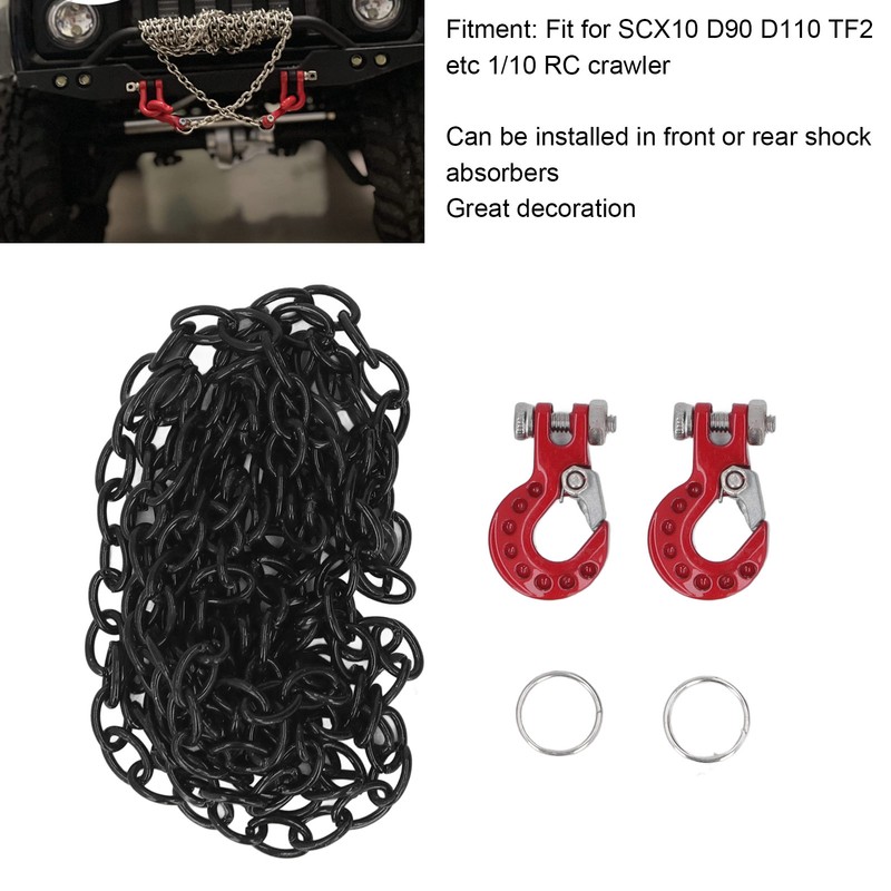 RC Car Tow Hook Trailer Chain Set Upgrade Part Decoration