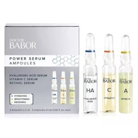 BABOR Doctor Babor Power Serum Ampoules (Hyaluronic Acid, Vitamin C, Retinol) 3x .06oz