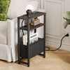 IRCPEN Narrow Side Table with Charging Station, Slim End Table