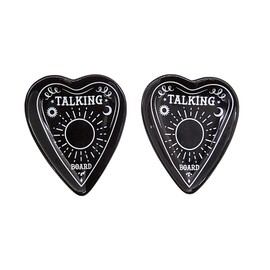 Wowser Set of 2 Heart-Shaped Planchette Trinket Dishes - 4.75-Inch Gothic Jewelry or Key Trays