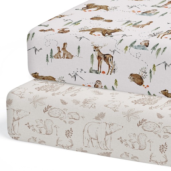Sorrel + Fern 2-Pack Crib Sheet for Standard Crib Mattress