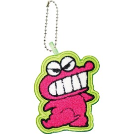 J's Planning WCM021 Crayon Shin-chan Embroidered Patch Charm Key Holder Clip Crocodile Mountain Approx. H 3.1 x 3.1 inches (8 x 8 cm)