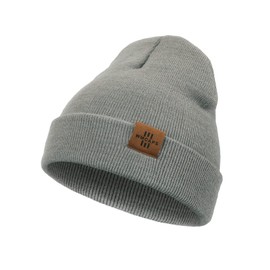 Wmcaps Children's Boys Warm Soft Winter Hats for Girls Toddler Baby Double Layer Knitted Hat Children, gray