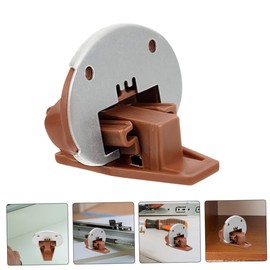 Operitacx 15 Sätze Schubladen -Folie -Kit Schubladenschieber seitliche Schubladenführungen montiert Teile Rutschstopper Austausch der Schubladenführungen der Kommode Aluminiumlegierung Braun