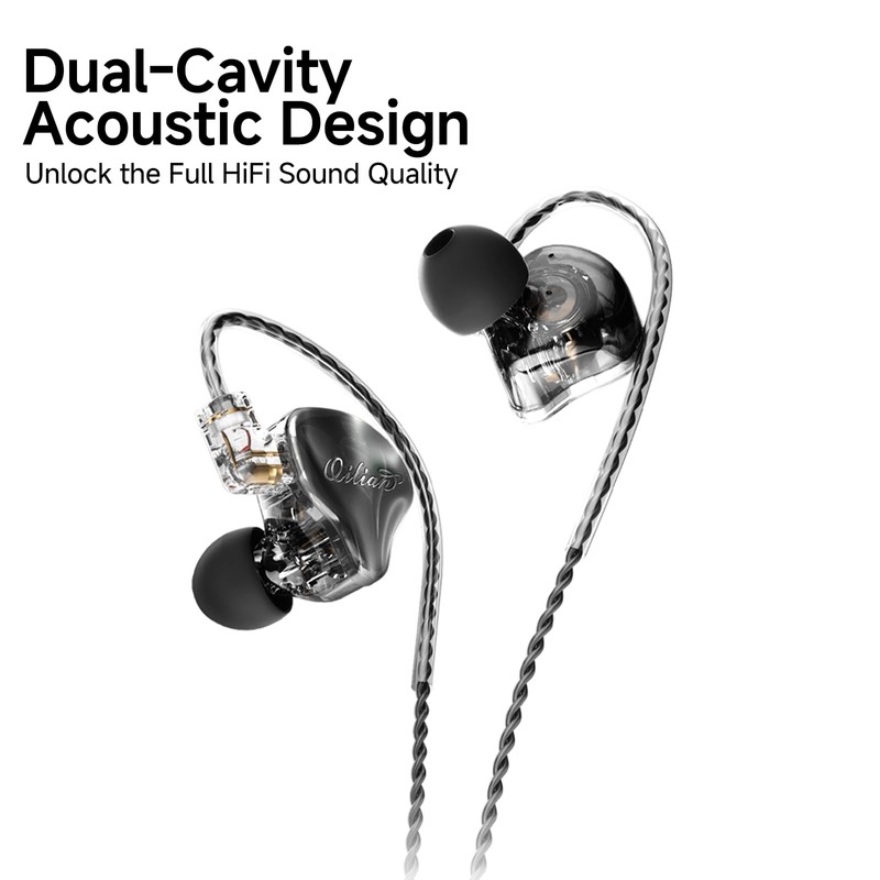 QILIAN QH3 in Ear Monitor Headphones, Includes 3.5mm Cable &