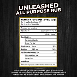 John Paine Unleashed Seasoning: Award-Winning Blend for Grilling, Roasting and Marinate, Perfect for Steak Rubs and Seasonings and for other Meats, Flavorful with a Hint of Butter, 12oz