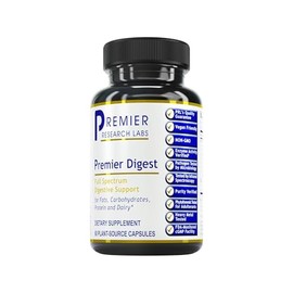 Premier Digest, 60 Capsules, Vegan Product - Vegetarian Source Enzymes, Full Spectrum Digestive Support for Fats, Carbohydrates, Proteins and Dairy   