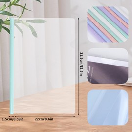 10 Pcs Clear A4 Report Covers, Slide Binder File Folder with Sliding Bar Plastic Project Folders, Presentation Covers Plastic Sliding Folder School Office Documents Classification (Five Color Mixing)