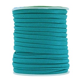 Mandala Crafts Light Orange Soft Elastic Cord Nylon Spandex Bikini Bathing Suit String - Flat 20 Yds 5mm Spandex Cord Fabric Elastic Strings Stretchy Cords for Hair Ties Drawstring