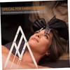 DOITOOL 1pc Stainless Steel Eyebrow Measuring Ruler Three-point Positioning Tool
