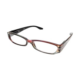 Calabria 738 Women Stained Glass Design Reading Glasses w/Match Case Red +2.75
