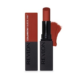 Revlon Colorstay Suede Ink Lipstick 006 In The Manny: Brick Red (Yeve) Difficult to Fade Color Transfer Soft Matte 2.55 g Lip Color Lipstick