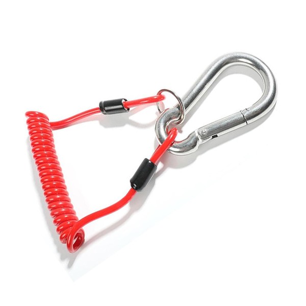 iLulala 6FT Breakaway Trailer Cable, Stainless Steel Spring Towing Coiled