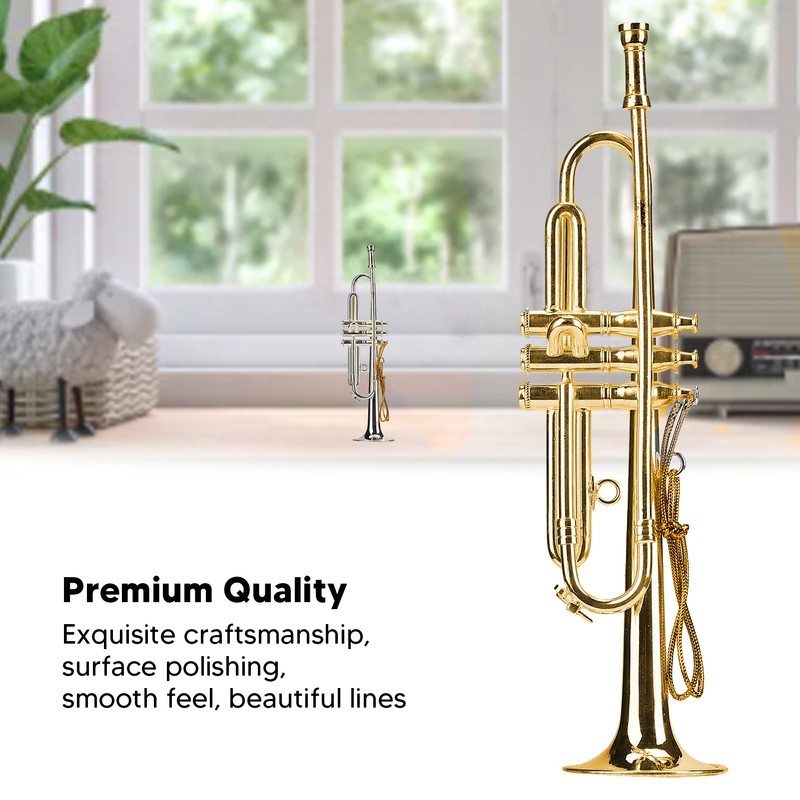 Miniature Trumpet Model High Simulation Mini Musical Instrument for Home