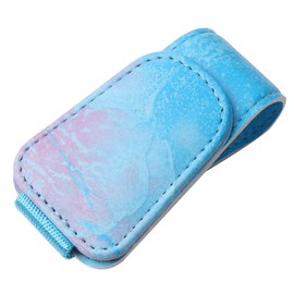 KanSmart Sunglass Holder for Car Visor Sunglasses Clip Magnetic Leather Glasses Eyeglass Holder Truck Car Accessories for Woman Man -Blue Wave