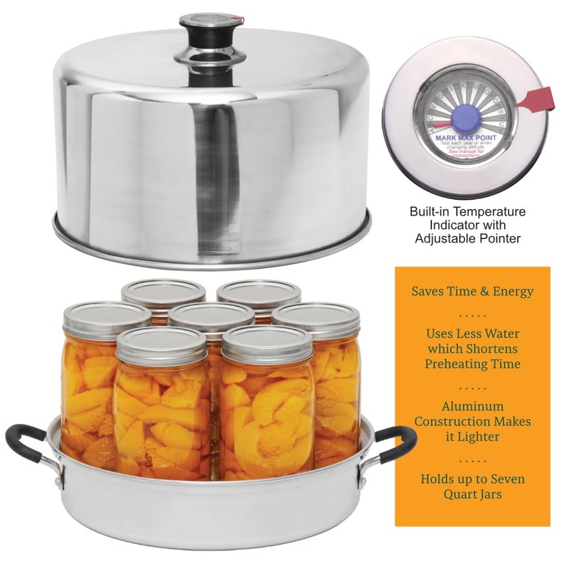 Kitchen Crop Steam Canner with Temperature Indicator (Aluminum Steam Canner)