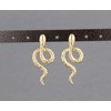 gold snake earrings asp cleopatra toga serpent post stud dangle