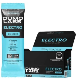 DUMO ELECTRO | Suplemento de Hidratación con Sodio, Potasio y Magnesio | Electrolitos para Energía, Rendimiento y Recuperación | Citrus, Naranja, Sandía y Sin Sabor | 30 Porciones