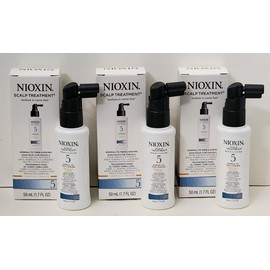 3 pk NIOXIN 5 SCALP TREATMENT CHEMICALLY TREATED MEDIUM TO COARSE HAIR 1.7oz BOX
