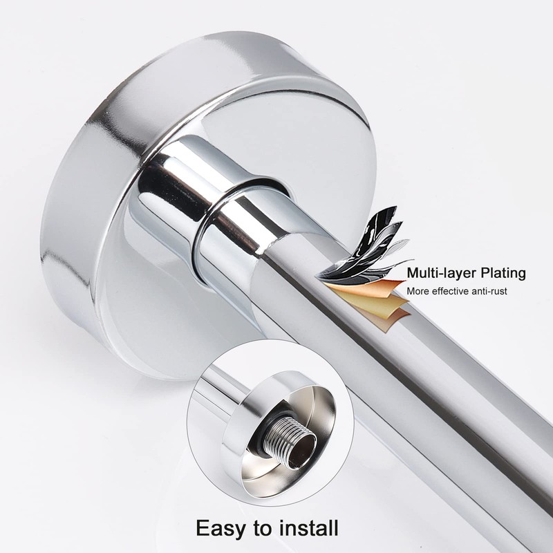 NearMoon Shower Arm, Extra Extension Arm with Flange, Stainless Steel