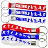 OriniPlay 24PCS Skiing Rubber Keychains Party Favors, Winter Sport Party