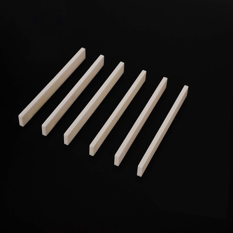 Alnicov 6Pcs Acoustic Guitar Bone Blanks Saddle,Guitar Bridge Saddle Blank
