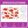 Homemissing Red Poppy Placemat for Kitchen Dining Table 45X30cm Floral