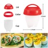Silicone Egg Cooker, Hard Boiled Egg Maker 6 Pieces Silicone