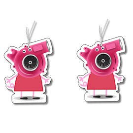 2 x Air Freshener with Turbo Pig Motif, Funny Car Fragrance Dispenser, Car Tuning, Air Freshener, Fragrance Pendant Car, Fragrance Tree Set Car
