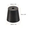 sourcing map Rubber Tapered Plug 20mm to 26mm with Hole