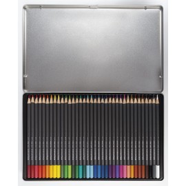 Eberhard Faber 516036 - Artist Color Aquarellfarbstifte in 36 Farben, runde Form, mit bruchsicherer Mine, im Metalletui, für modernes Grafikdesign, feine Zeichnungen und farbstarke Aquarelle