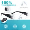 SKYWAY 2 Pack 160% Lupenbrille mit LED Licht Lupe Brillen