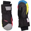 CMP - Muffole da sci in twill per bambini, Nero-B.Jewel-Strawberry,