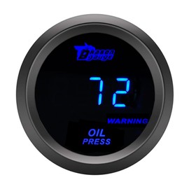 ETOPARS Universal Car Oil Pressure Gauge 2 Inch 52 mm Car Oil Pressure Gauge Digital Psi Oil Pressure Tester Display Oil Pressure Blue Light Indicator Instrument Smoke Tint Len