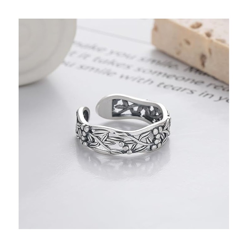 SUNYOBAO Women's Ring, Thick, Silver, One Size Fits Most, Cute,