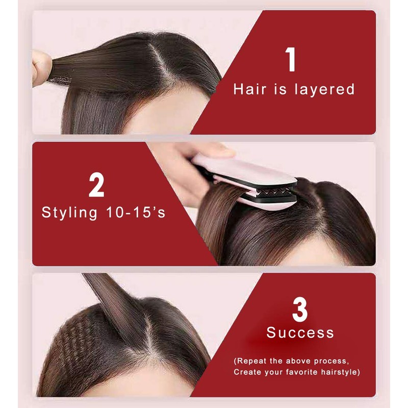 MBHAIR Ceramic Crimper Iron for Fluffy Hairstyle Curling Iron, Corrugation