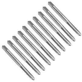 sourcing map 10pcs Straight Flute Thread Tap, 10-32 UNF Screw Threading Tapping Tool Thread Milling Machine Taps, High-Speed Steel 6542 (HSS 6542)