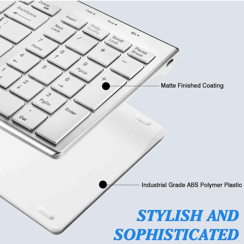 Rechargeable Wireless Keyboard Mouse, UrbanX Slim Thin Low Profile Keyboard