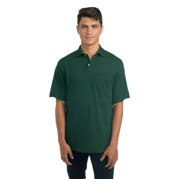 Jerzees Men's Pocket Short Sleeve Polo Shirts, Dri-Power, Sizes S-5X