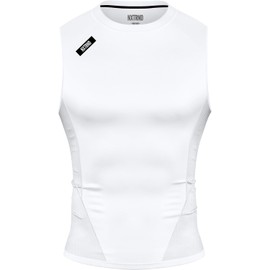 Nxtrnd Men's Compression Tank Top, Sleeveless Compression Shirt (White, Medium)