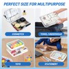 4 PCS Clear Zippered Hard Pouch, Durable, Waterproof Storage Case